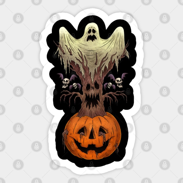 Spooky Totem Sticker by chrisraimoart